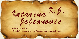 Katarina Jeftanović vizit kartica